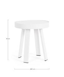 Table basse SPYRO 41 BLANC, aluminium peint à poudre polyester, dim : Ø41 x H46cm Andrea Bizzotto