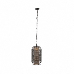 Lampe Suspension ARCHER L  Ø26,5XH57cm abat jour perforé en fer recouvert de poudre Dutchbone