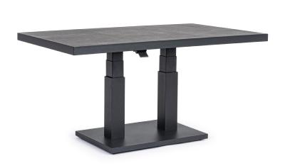 Table TRUMAN Anthracite, structure aluminium, dim : L140 x P85 x H49/72 cm Andrea Bizzotto