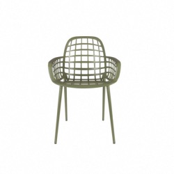 Fauteuil empilable ALBERT KUIP aluminium laqué époxy Vert- ZUIVER