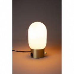 Lampe URBAN CHARGER couleur gold Verre de couleur opale acide Zuiver 