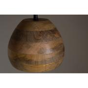 Lampe Suspension WOODY, Abat-jour en bois de manguier, laqué naturel