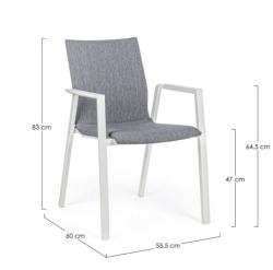 Fauteuil ODEON Lunar, aluminium peint à poudre polyester, Andrea Bizzotto