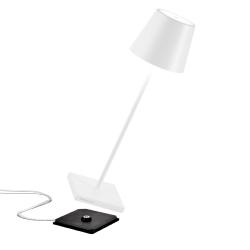 Poldina Pro - Lampe de table Ø111x380mm - Blanc Mat - 2.2W LED 183/203lm Zafferano