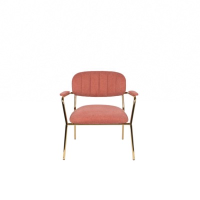 Fauteuil Lounge JOLIEN gold/pink Rembourrage en tissu mixte(95% polyester, 5% nylon) 