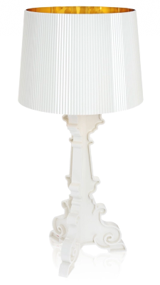 Lampe BOURGIE MAT Blanc et Or Ferrucio Laviani Kartell