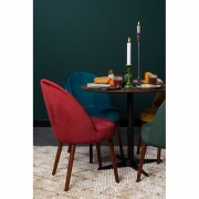 Chaise en velours vert Barbara - Dutchbone