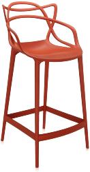 Tabouret MASTERS orange rouille hauteur 75cm en technopolymère thermoplastique Kartell