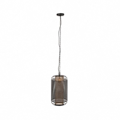 Lampe Suspension ARCHER L  Ø26,5XH57cm abat jour perforé en fer recouvert de poudre Dutchbone