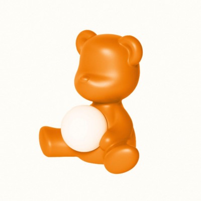 Lampe TEDDY GIRL en polyethylène coloris orange L35XP21XH32cm design Stefano Giovanni