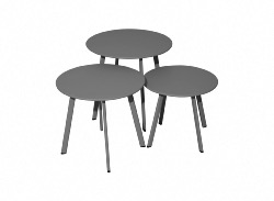 TABLE MASSAI 45, chassis acier epoxy couleur GRAPHITE 45X39 H cm PROLOISIRS