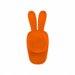 Chaise LAPIN "Stefano Giovanni" en polyéthylène coloris orange By Qeeboo