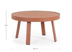 Table basse SPYRO 71 Sierra, aluminium peint à poudre polyester, dim : Ø71 x H38cm Andrea Bizzotto