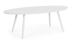 Table basse Space BLANC, aluminium et polyester, dim : L119 x P58 x H40.5 cm Andrea Bizzotto