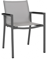 Fauteuil empilable AMAKA gris/gris clair LES JARDINS