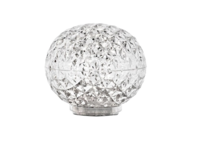 Lampe MINI PLANET CRISTAL à batterie avec variateur de lumière Ø16cm Hauteur 14,2cm Kartell