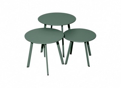 TABLE MASSAI 45, chassis acier epoxy couleur VERT 45X39 H cm PROLOISIRS