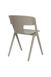 Chaise HORIZON Taupe 58x53xH75 cm. Hauteur du siège : 45,50 cm. Polypropylène