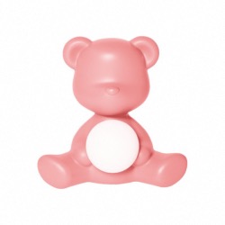 Lampe TEDDY GIRL en polyethylène coloris rose clair L35XP21XH32cm design Stefano Giovanni